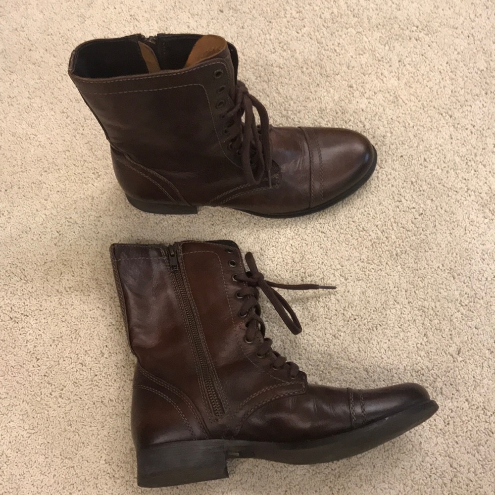 Steve Madden brown combat boots